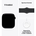 Apple Watch S10 Cell/46mm/Jet Black/Sport Band/Black/-M/L