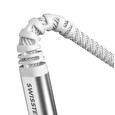 Swissten DATOVÝ KABEL KEVLAR USB / LIGHTNING 1,5 M BÍLÝ