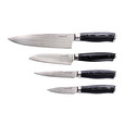 Sada nožů G21 Gourmet Damascus v bambusovém bloku 4 ks + brusný kámen