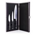 Sada nožů G21 Gourmet Damascus v bambusovém bloku 4 ks + brusný kámen