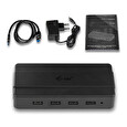 I-TEC USB HUB Charging/ 4 porty/ 1 nabíjecí port/ USB 3.0/ napájecí adaptér/ černý