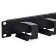19" vyvazovací panel 1U 6x háček 70x27mm black (RAB-VP-X23-A1)