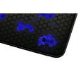 C-TECH herní podložka pod myš ANTHEA CYBER BLUE, 320x270x4mm, obšité okraje