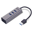 I-TEC USB 3.0 Metal 3 port HUB Gigabit Ethernet 1x USB 3.0 na RJ-45 3x USB 3.0
