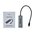 I-TEC USB C Metal 3 port HUB Gigabit Ethernet 1x USB C na RJ-45 3x USB 3.0 LED