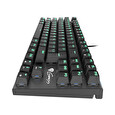 Genesis herní mechanická klávesnice THOR 300/Green light/Outemu Blue/Drátová USB/US layout/Černá