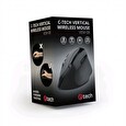 Myš C-TECH VEM-08, vertikální, bezdrátová, 6 tlačítek, černá, USB nano receiver
