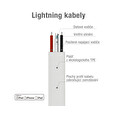 Kabel AVACOM MFI-120W USB - Lightning, MFI certifikace, 120cm, bílá