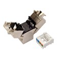 Solarix 10G keystone Solarix CAT6A STP RJ45 černý samořezný