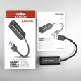 AXAGON ADE-SR, USB-A 3.2 Gen 1 - Gigabit Ethernet síťová karta, auto instal, černá