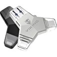 Viking USB FLASH DISK 3.0 4v1 128GB, S KONCOVKOU APPLE LIGHTNING, USB-C, MICRO USB, USB3.0, černá