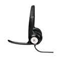 Logitech náhl.sada H390 Stereo USB Headset - uzavřená sluchátka, USB konektor, černá, mikrofon, regulace hlasitosti na k