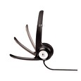 Logitech náhl.sada H390 Stereo USB Headset - uzavřená sluchátka, USB konektor, černá, mikrofon, regulace hlasitosti na k