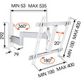 LCD rameno Vogel´s W53071, 32-55", 3 klouby, bílé