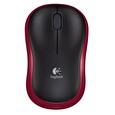 Logitech myš M185/ Bezdrátová/ Optická/ 1000dpi/ USB přijímač/ červená