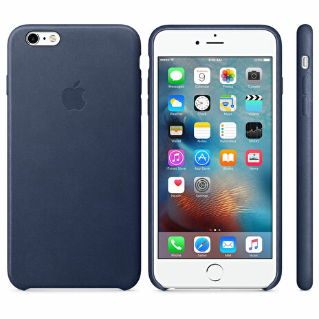 Apple kožený kryt na iPhone 6s Plus půlnočně modrý