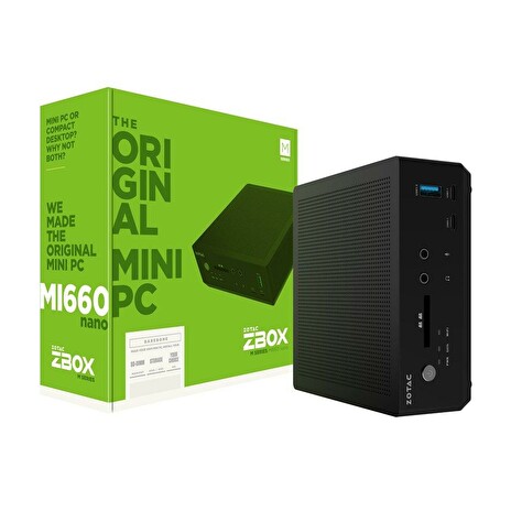 ZOTAC ZBOX MI660NANO, i7-8550U , 2xDDR4 SODIMM, DP/HDMI, EU+UK PLUG