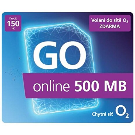 O2 Předplacený mobilní internet GO online 500MB