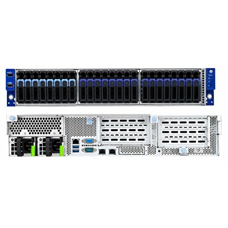 TYAN Transport SX 2U server 1x SP3, 16x DDR4 ECC R, 24x 2,5" (16 SATA,8 U.2), 2x770W (plat.), 2x 1Gb LAN + OCP, IPMI