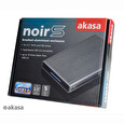 Akasa HDD box Noir S, 1x 2,5" SATA HDD/SSD, USB 3.0, broušený hliník, černá