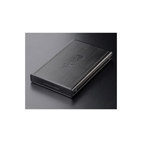 AKASA HDD box Noir S, 1x 2,5" SATA HDD/SSD, USB 3.0, broušený hliník, černá