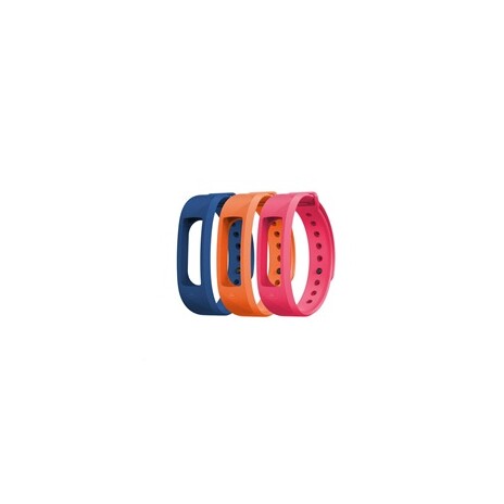 EVOLVEO FitBand B2, náhradní barevné pásky, 1x modrá, 1x oranžová a 1x růžová barva