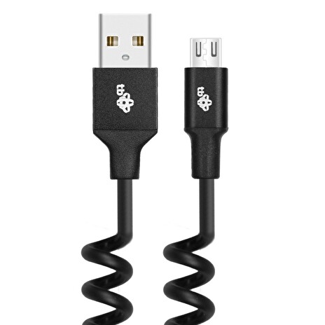 TB Touch USB - Micro USB cable coiled 1m, black