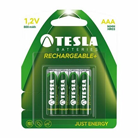 TESLA nabíjecí baterie AAA Ni-MH 800mAh (HR03, mikrotužková, blister) 4 ks