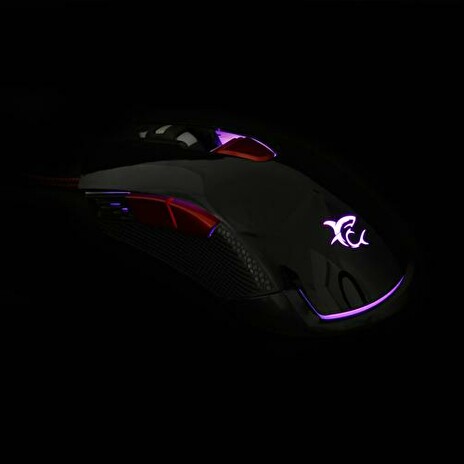 WHITESHARK myš GENGHIS KHAN BLACK podsvícená (EU Version, pro hráče, černá) 4800 dpi
