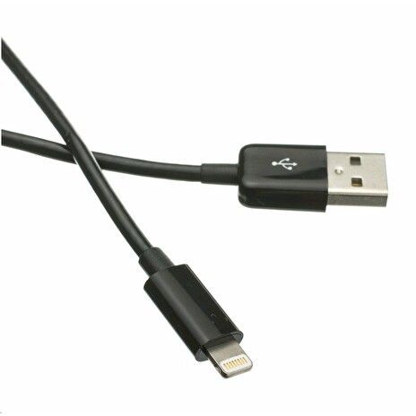 C-TECH Kabel USB 2.0 Lightning (IP5 a vyšší) nabíjecí a synchronizační kabel, 2m, černý