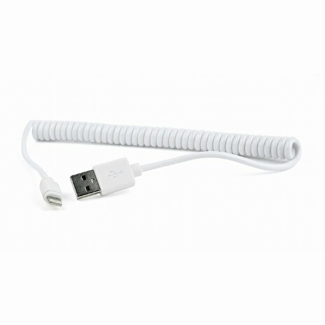 Gembird USB 2.0 kabel pro iPhone, 1.5m, stočený, černý
