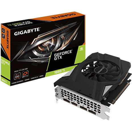 GIGABYTE VGA NVIDIA GeForce GTX 1660 Ti MINI ITX OC 6G, 6GB GDDR6, 1xHDMI, 3xDP, mini-ITX