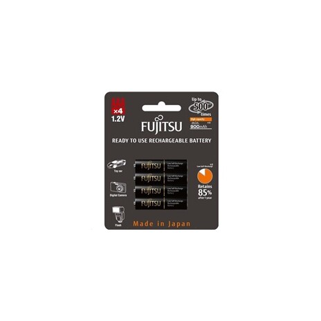 Fujitsu nabíjecí baterie BLACK R03/AAA, 900 mAh, 500 nabíjecích cyklů, blistr 4ks
