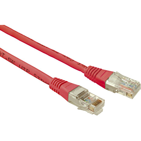 SOLARIX patch kabel CAT5E UTP PVC 5m červené