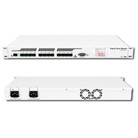 Mikrotik Cloud Core Router CCR1016-12S-1S+/ 2GB RAM/ 12x SFP/ 1x SFP+/ L6/ Rack mount 1U/ dual PSU/ dotykový LCD panel