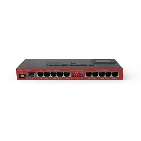 MikroTik RouterBOARD RB2011UiAS-IN/ desktop/ 600 MHz/128 MB RAM/1x SFP/5x GLAN/ 5x LAN/microUSB/ RouterOS L5/ PoE PSE