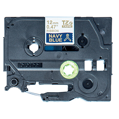 Páska Brother tape 12mm Gold/Navy-blue ribbon