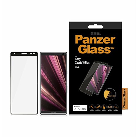 PanzerGlass Edge-to-Edge - Ochrana obrazovky pro mobilní telefon - černá, křišťálově čistá - pro Sony XPERIA 10 Plus