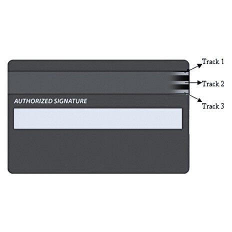 Třístopá čtečka magnetických karet MSR-100A, USB (emulace klávesnice), černá
