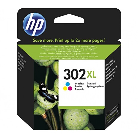 Inkoustová cartridge HP, color, No. 302XL, F6U67A - expirace (dec2019)