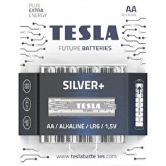 TESLA SILVER+ alkalická baterie AA (LR06, tužková, blister) 4 ks