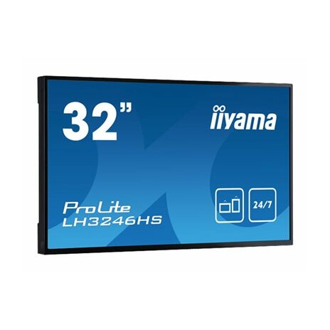iiyama ProLite LH3246HS-B1 - 32" Třída úhlopříčky (31.5" zobrazitelný) LED displej - digital signage - 1080p (Full HD) 1920 x 1080 - matná čerň