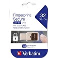 Verbatim USB Drive 32 GB - Fingerprint Secure (R:80/W:70 MB/s) GDPR