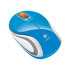 Logitech myš bezdrátová Wireless Mouse M187 Blue, modrá, podpora Unifying