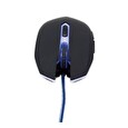Gembird herní optická myš 2400 DPI, 6-tlačítková, USB,černá s modrým podsvícením