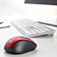 NGS myš EVOMUTE/ Bezdrátová/ Červená/ Tichá myš/ USB