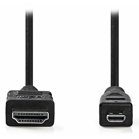 NEDIS High Speed HDMI 1.4 kabel s ethernetem/ 4K@30Hz/ zlacené konektory HDMI-micro HDMI/ černý/ 2m