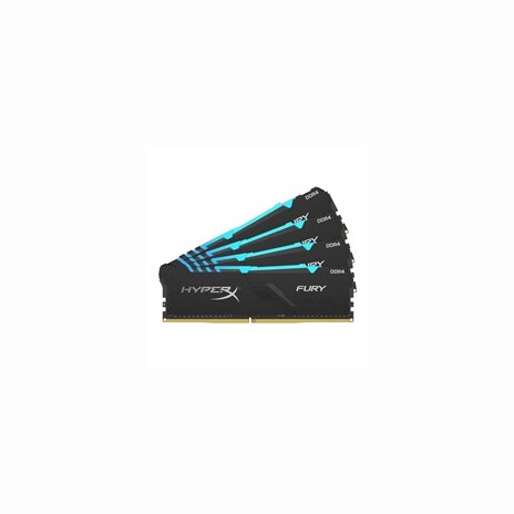 DIMM DDR4 64GB 2666MHz CL16 (Kit of 4) KINGSTON HyperX FURY Black RGB