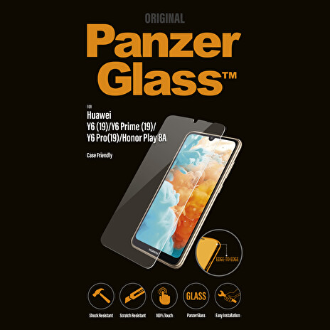 PanzerGlass Case Friendly - Ochrana obrazovky pro mobilní telefon - glass - pro Huawei Y6 2019