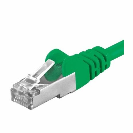 Premiumcord Patch kabel Cat6a S-FTP, AWG 26/7, délka 10m, zelený